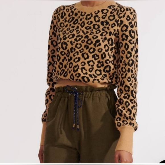 Veronica Beard Penny Leopard Print Sweater XSmall - Picture 1 of 13